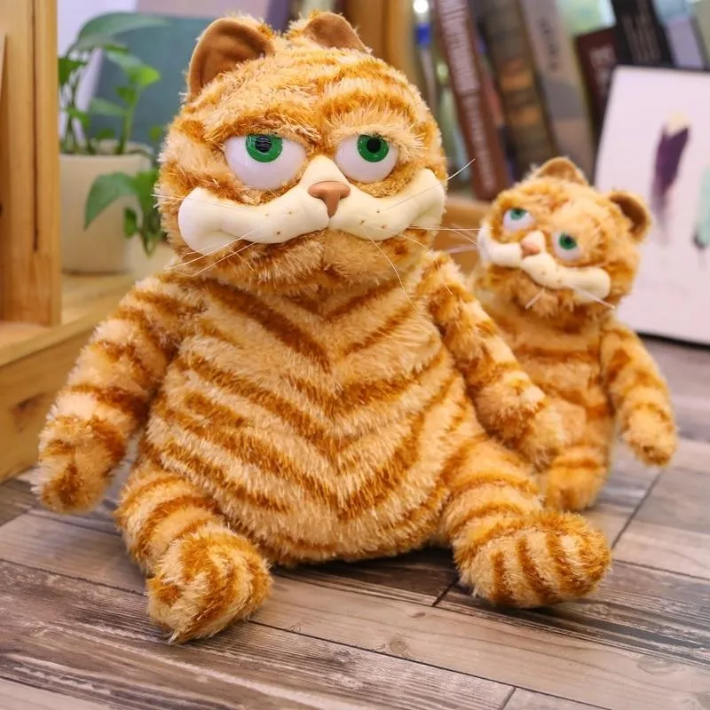 Fat Angry Cat Soft Plush Toy Stuffed Animals Lazy Foolishly Tiger skin Simulation Ugly Cat Plush toy Xmas Gift For Kids Lovers