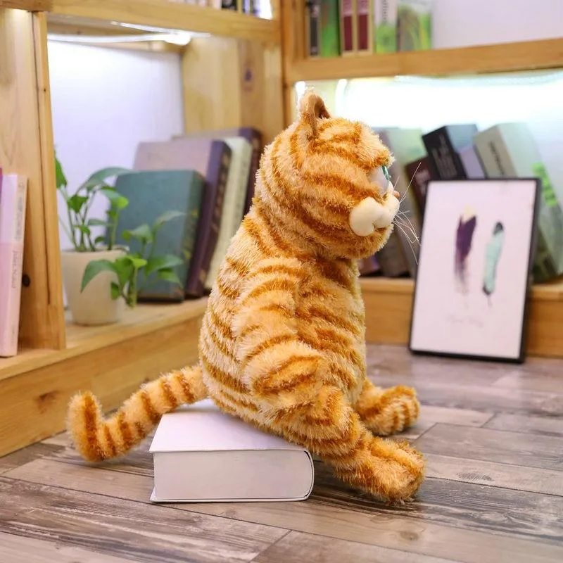 Fat Angry Cat Soft Plush Toy Stuffed Animals Lazy Foolishly Tiger skin Simulation Ugly Cat Plush toy Xmas Gift For Kids Lovers