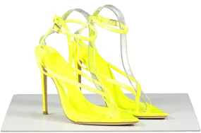 FEMME LOS ANGELES Neon Yellow Effie Sandal - Highlighter UK 6 EU 39 👠