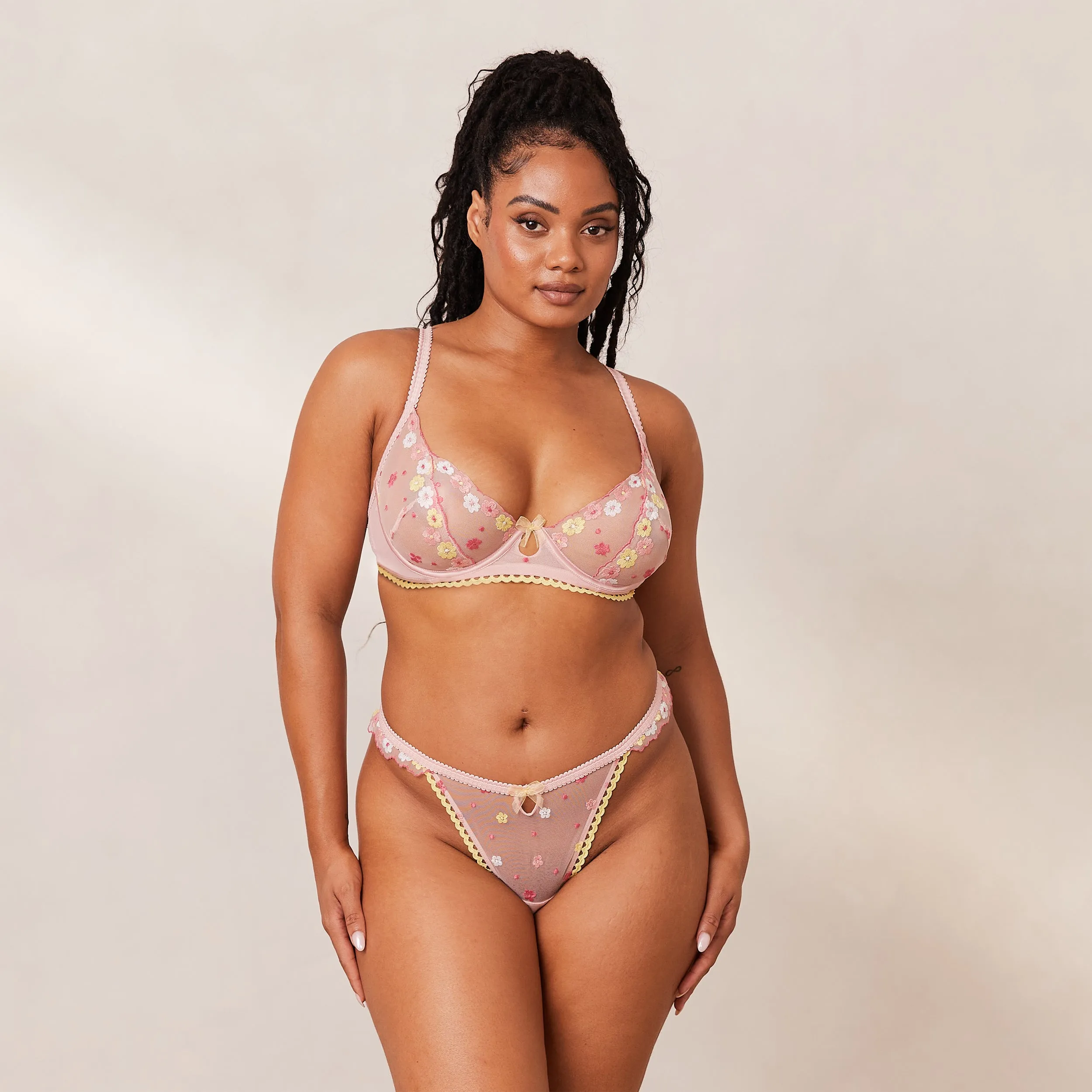 Fleur Balcony Bra  - Pink