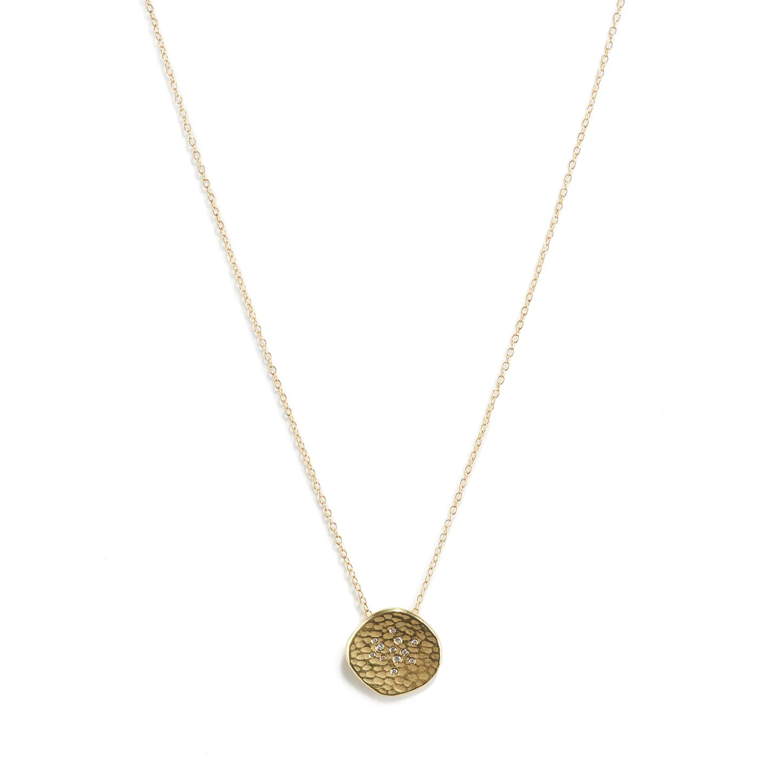 Gold Round Glacier Pendant