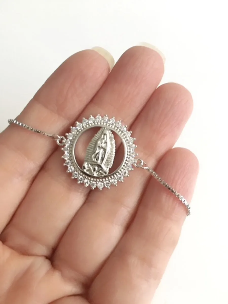 Guadalupe Silver Plated & Cubic Zirconia Bracelet