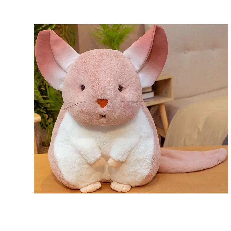 Hamster Pillow Cute Plushy Chinchillas Plush Doll Soft Toy Stuffed Animals Mascot for Kids Christmas Toys Cute Pillows Plush Toy