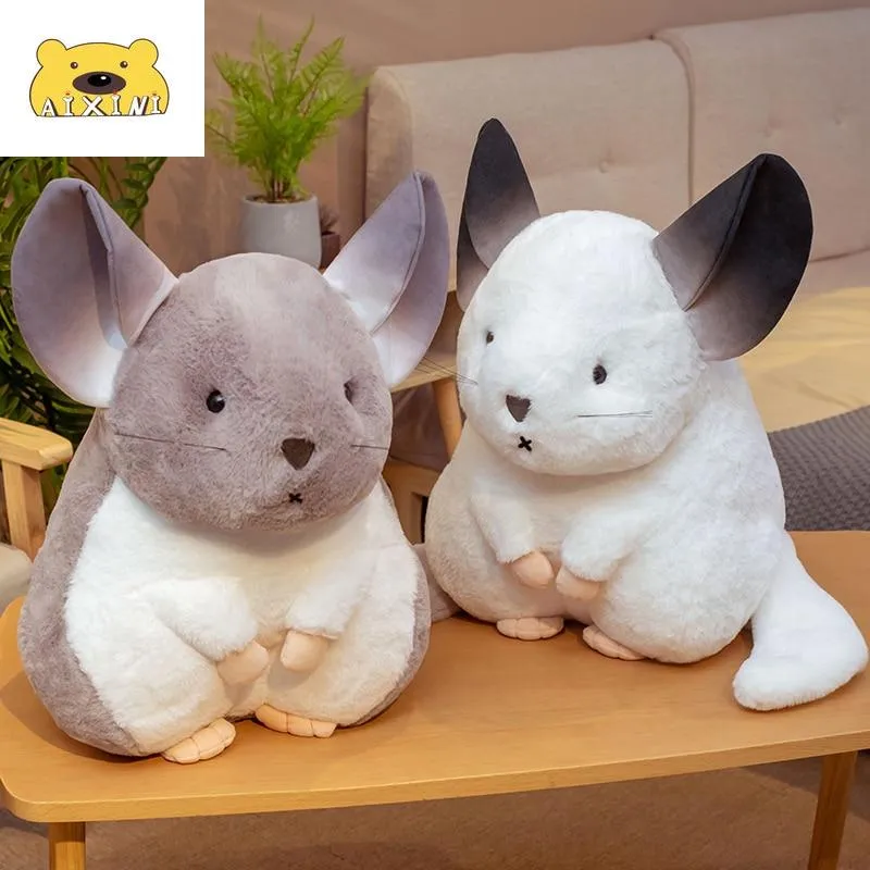 Hamster Pillow Cute Plushy Chinchillas Plush Doll Soft Toy Stuffed Animals Mascot for Kids Christmas Toys Cute Pillows Plush Toy