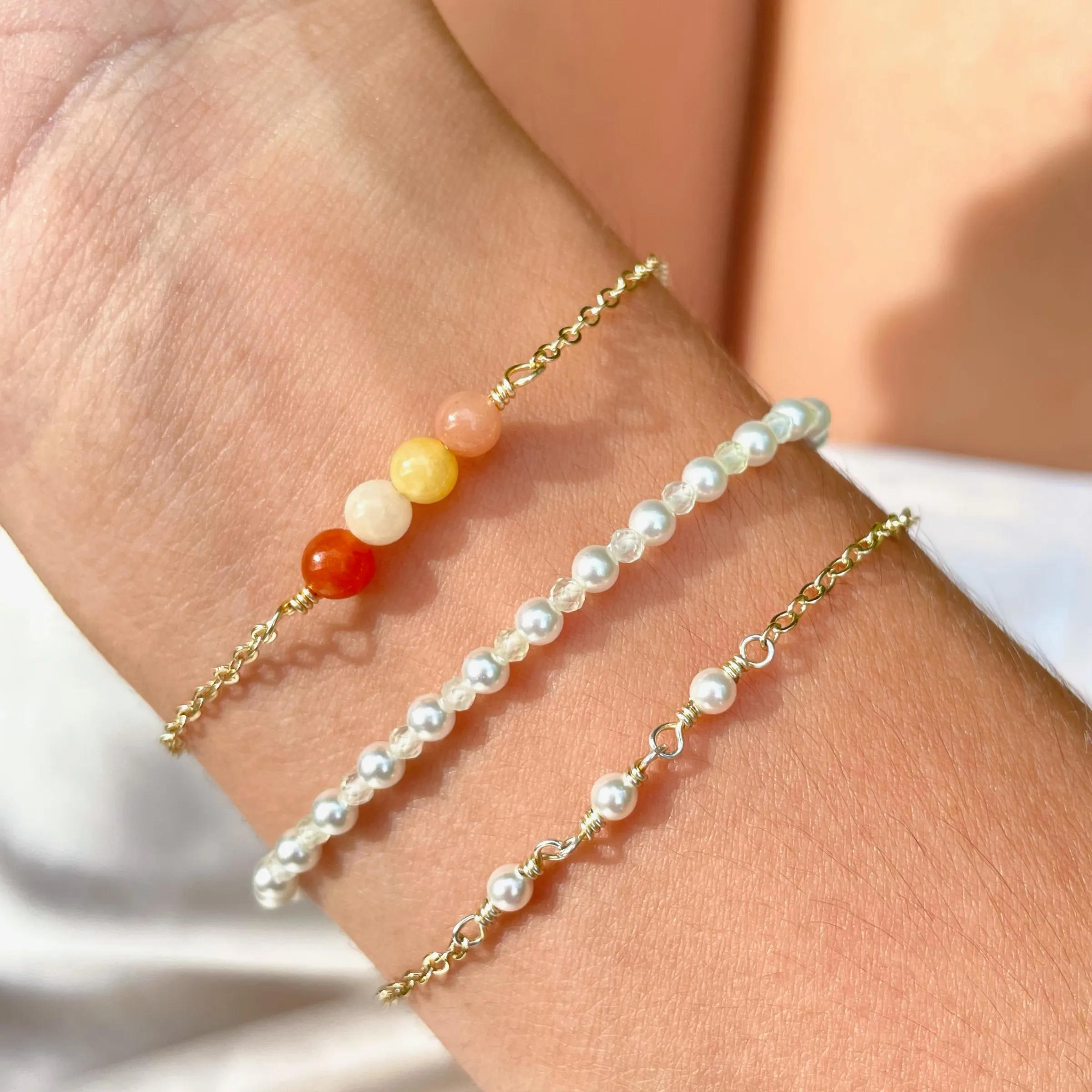 Honey Jade Bar Bracelet