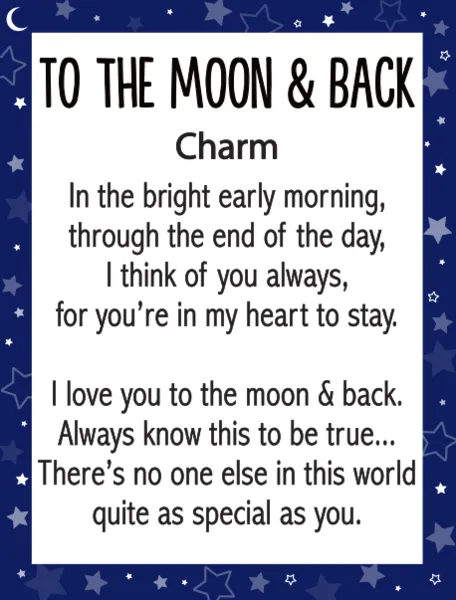 I Love You To The Moon And Back Charm Pocket Token