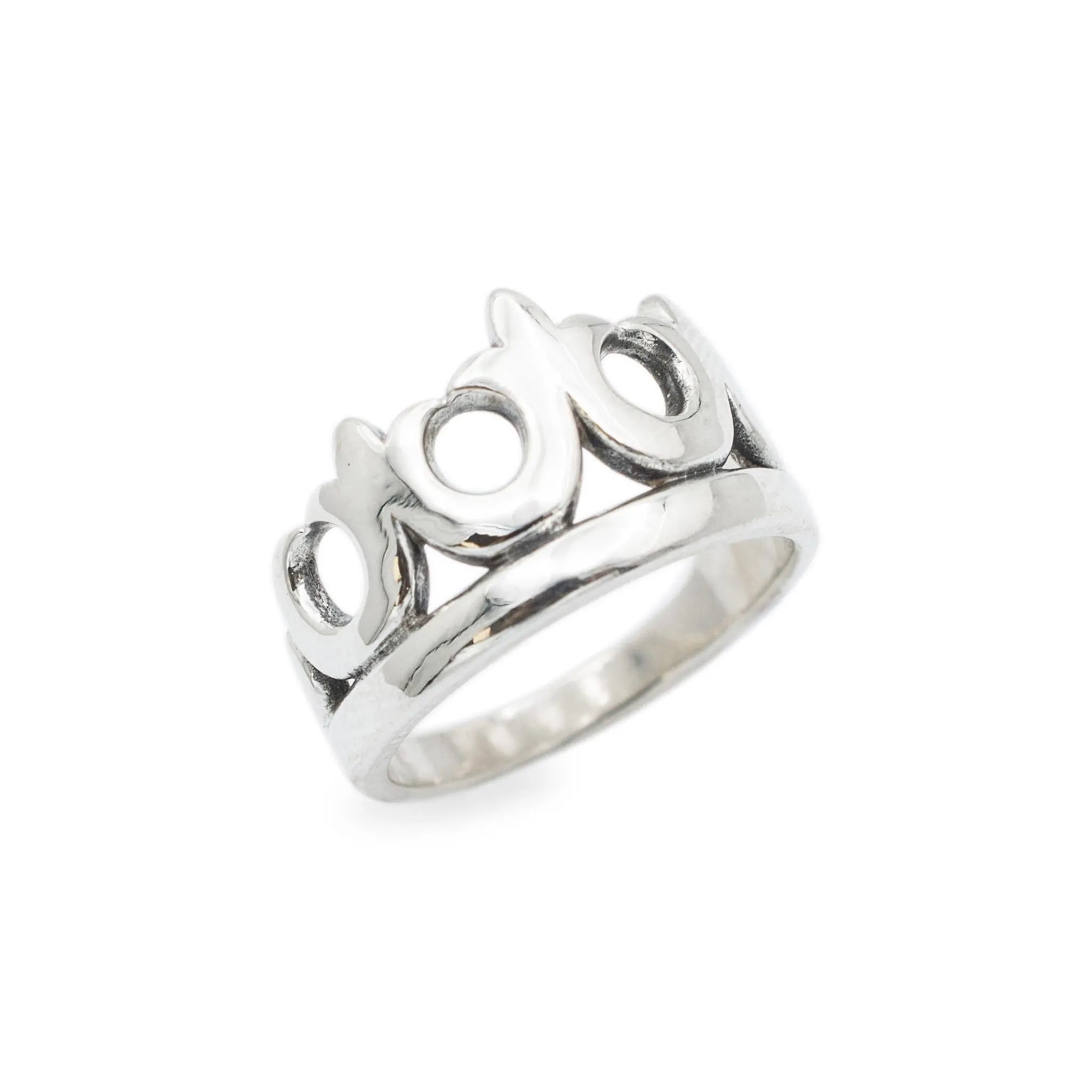 James Avery 925 Sterling Silver Crown Cocktail Ring