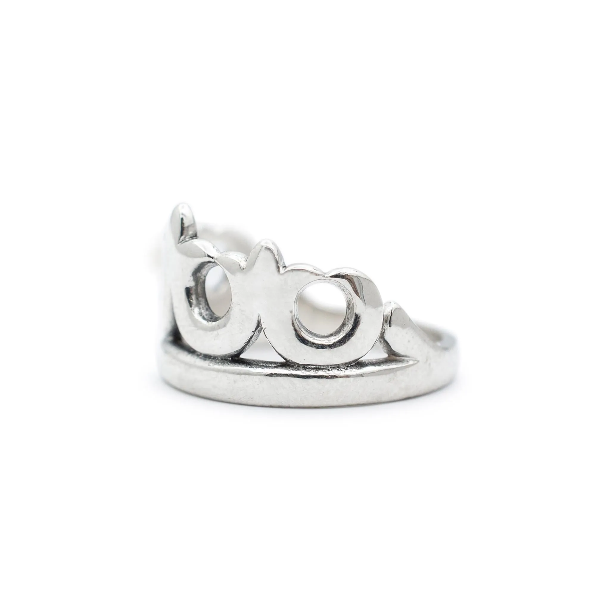 James Avery 925 Sterling Silver Crown Cocktail Ring