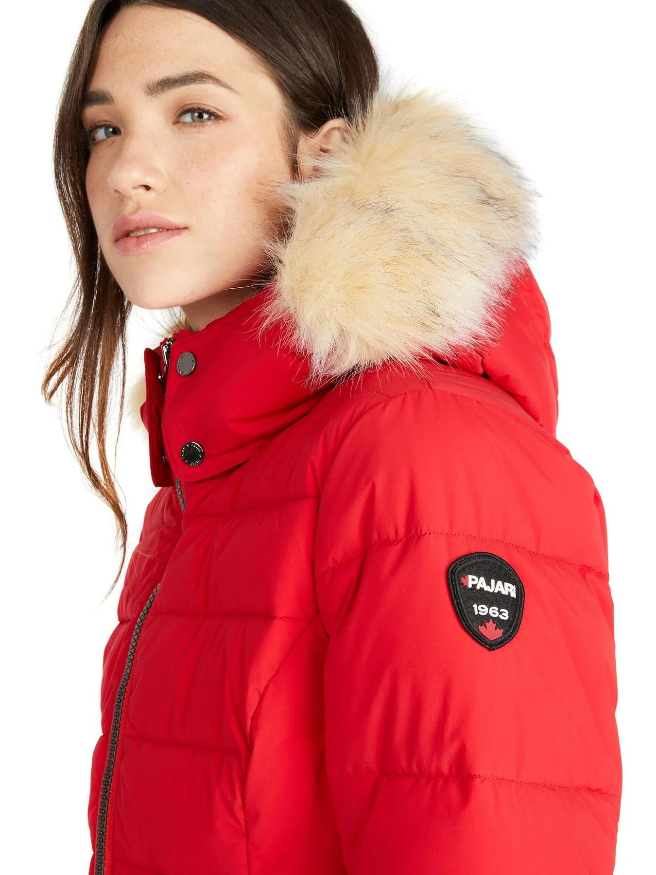 Jupiter Women's Puffer Jacket w/ Faux Fur Trim