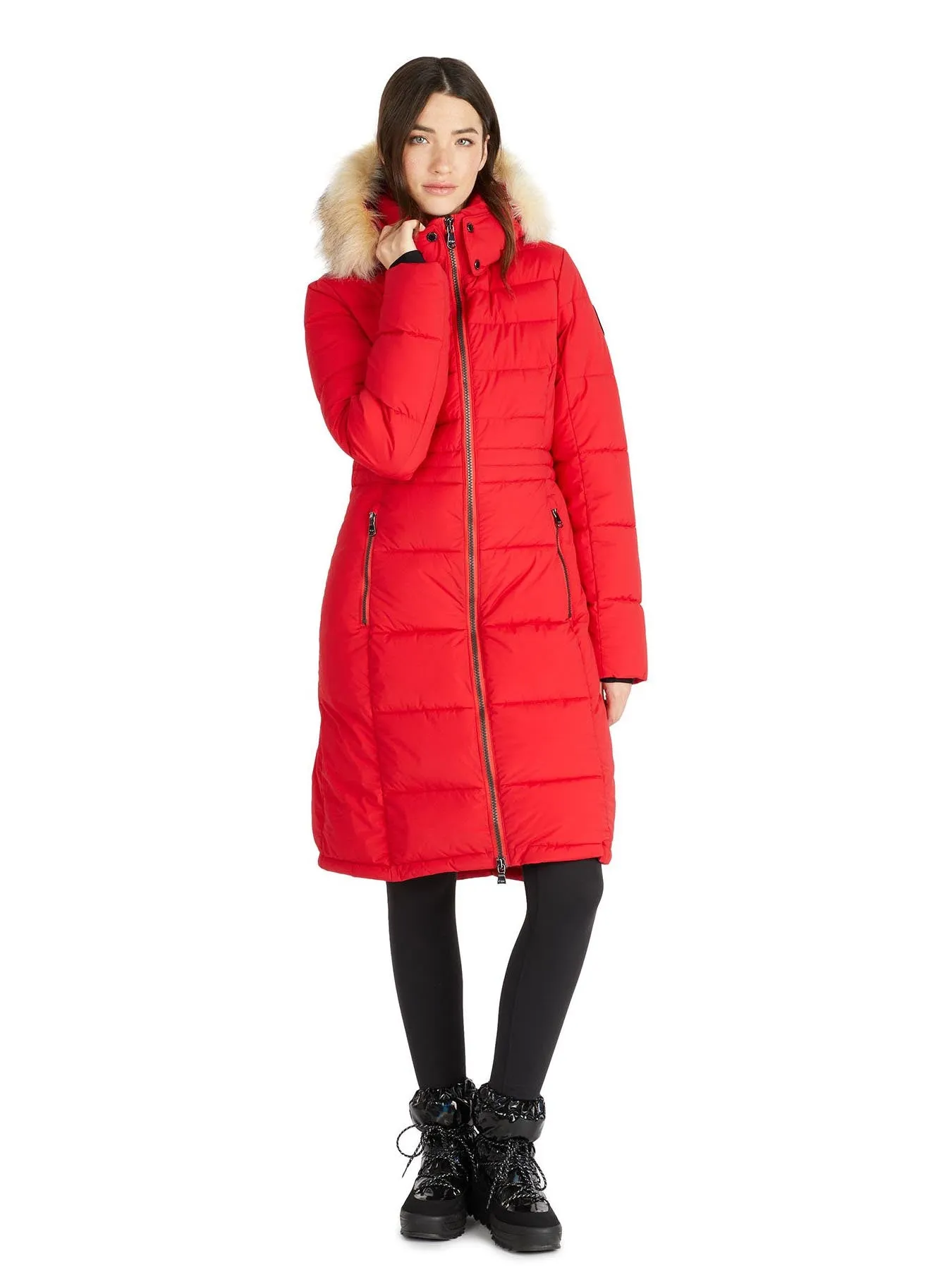 Jupiter Women's Puffer Jacket w/ Faux Fur Trim