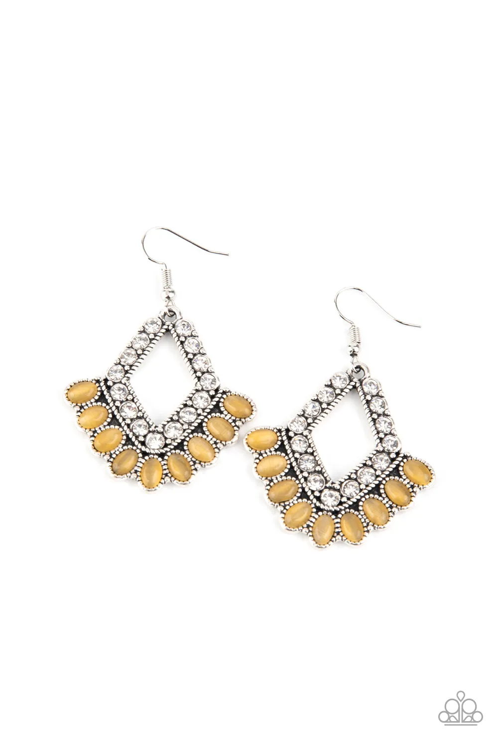 Just BEAM Happy - Yellow Paparazzi Earrings