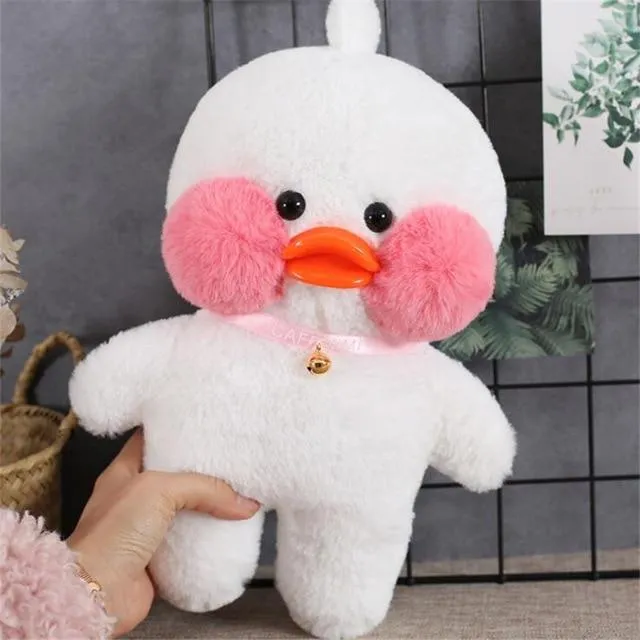 Kawaii Cartoon LaLafanfan 30cm Cafe Duck Plush Toy Stuffed Soft Kawaii Duck Doll Animal Pillow Birthday Gift for Kids Children