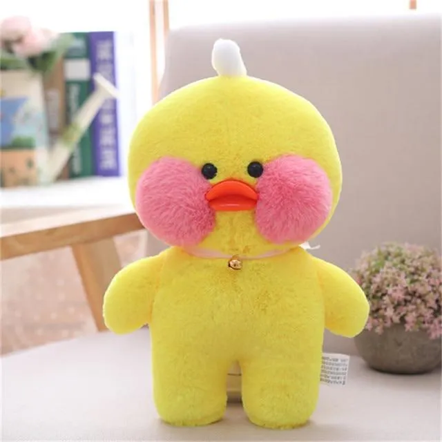 Kawaii Cartoon LaLafanfan 30cm Cafe Duck Plush Toy Stuffed Soft Kawaii Duck Doll Animal Pillow Birthday Gift for Kids Children