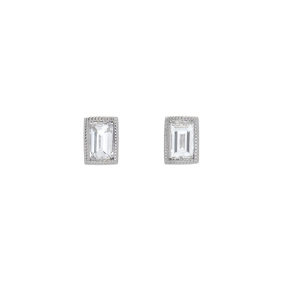 Kensington Baguette Diamond Stud Earrings