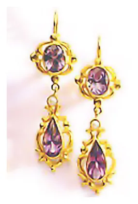 Lady Of Shalott Amethyst Pearl Earrings