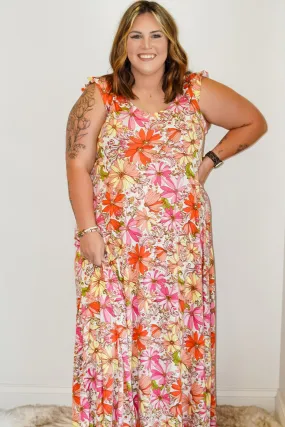 Landry Lush Floral Scoop Neck Maxi Dress