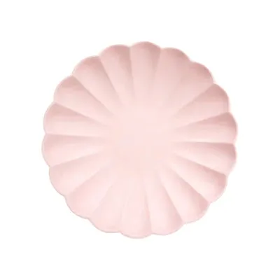 Large Candy Scallop Plates - Pink