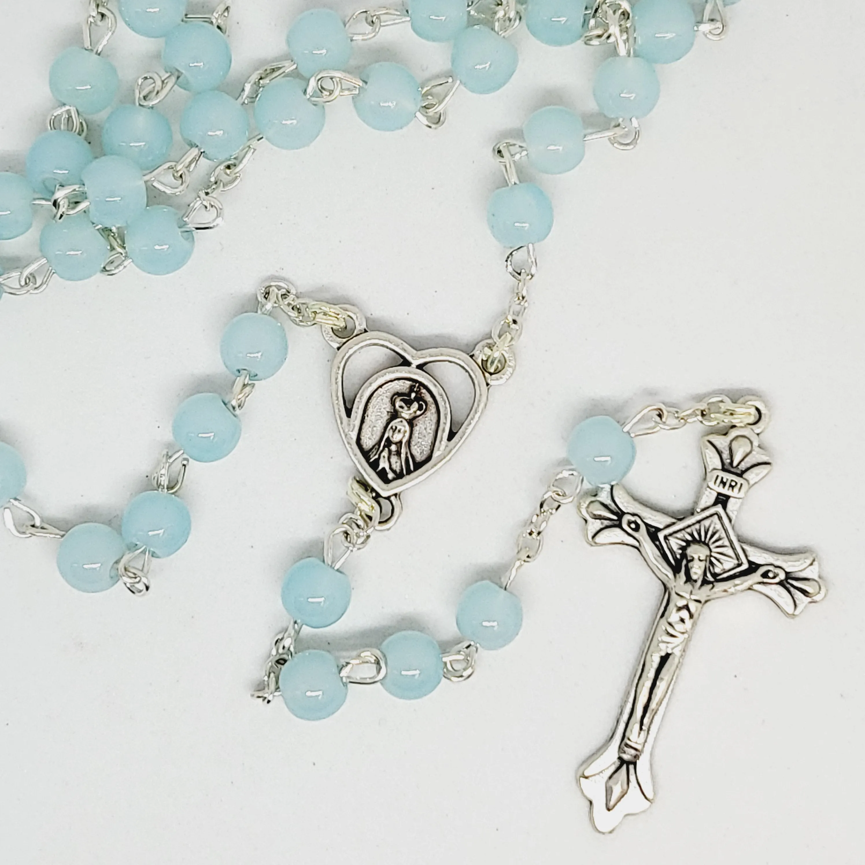 Light Glass Rosary [Multiple Colors]