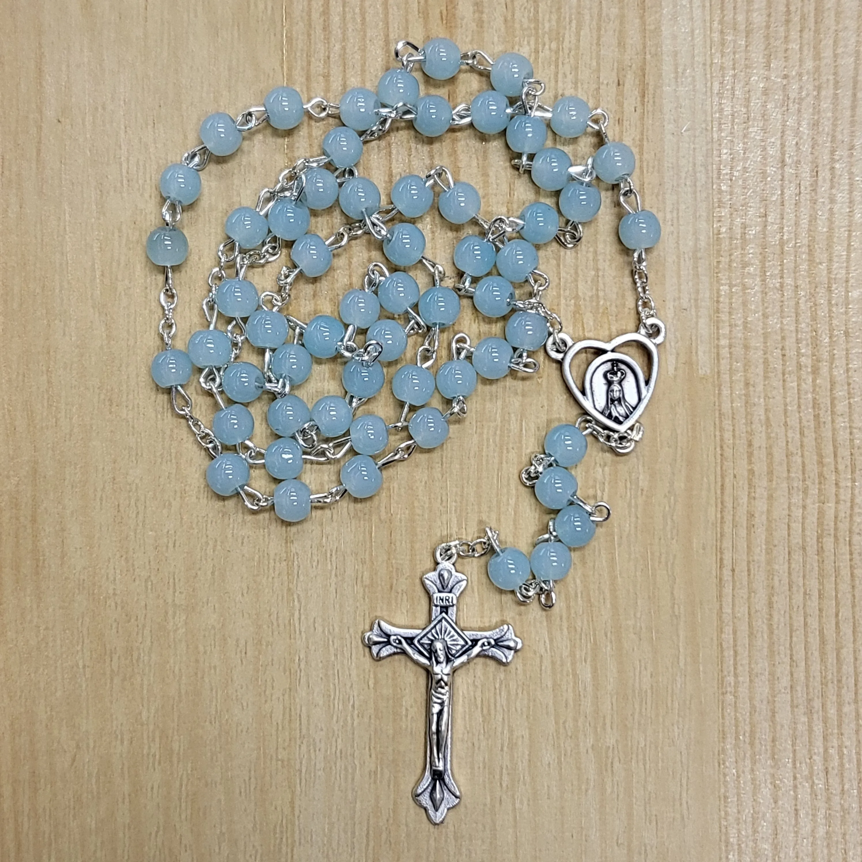 Light Glass Rosary [Multiple Colors]