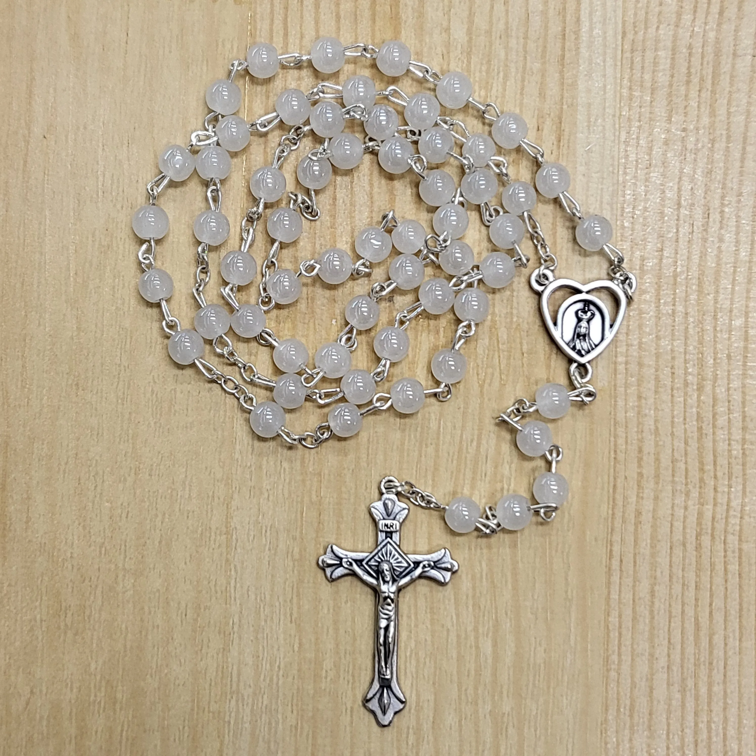 Light Glass Rosary [Multiple Colors]