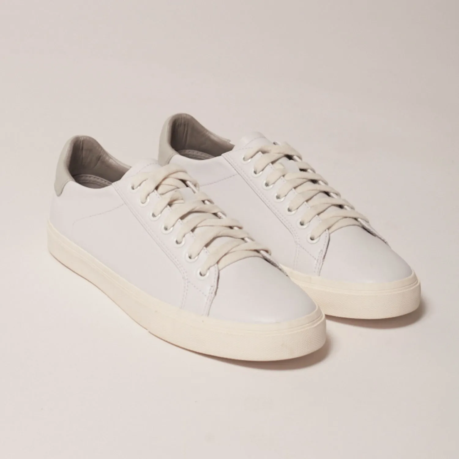 Low Vegan Leather White