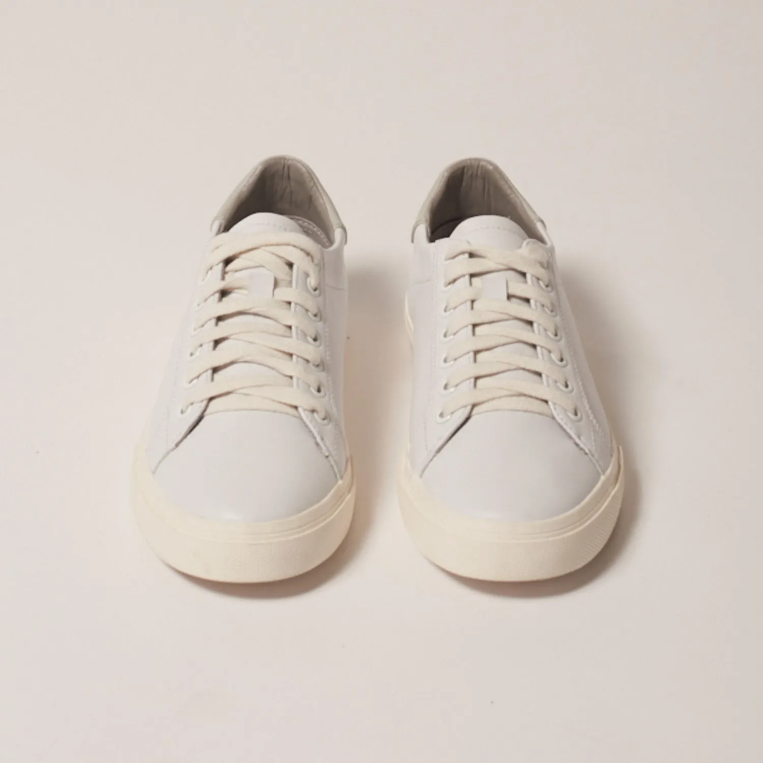 Low Vegan Leather White