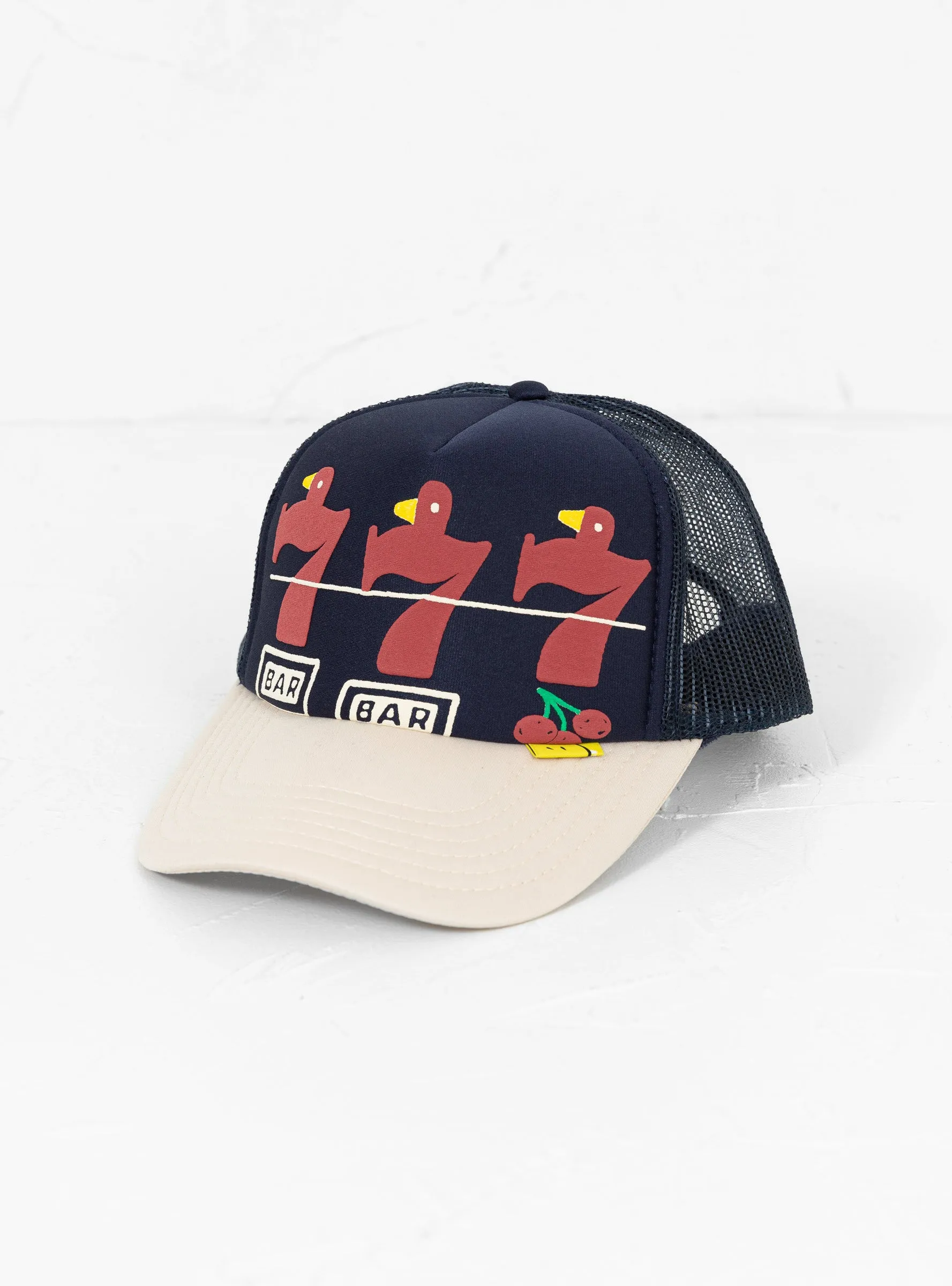 Lucky Battery Bird Truck Cap Navy & Ecru