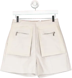 maniere de voir Beige Tailored Shorts With Pocket Detail UK 10