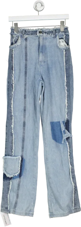 maniere de voir Blue Distressed Layer Jeans UK 8