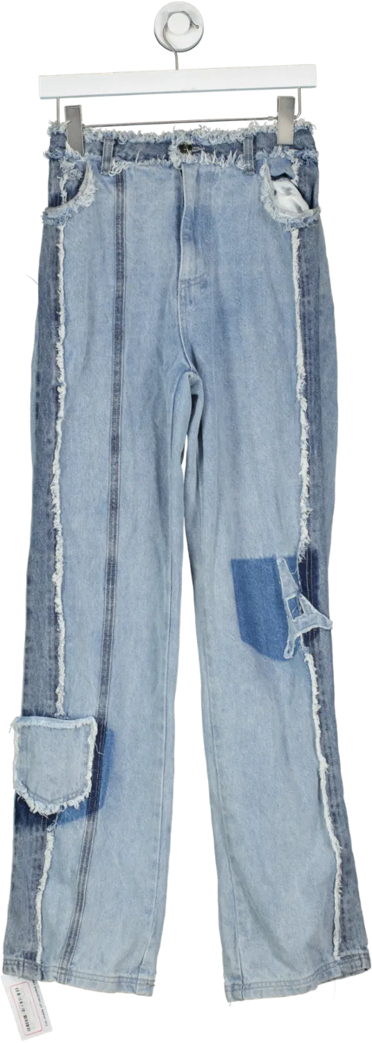 maniere de voir Blue Distressed Layer Jeans UK 8