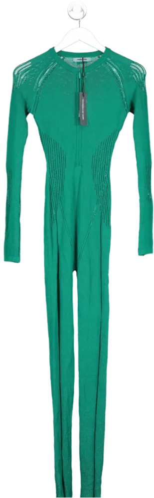 maniere de voir Green Knitted Jumpsuit UK S