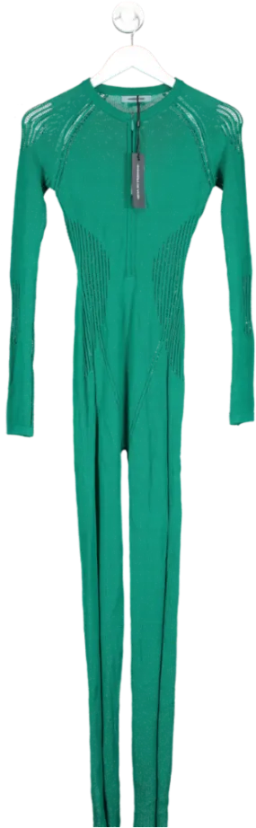 maniere de voir Green Knitted Jumpsuit UK S