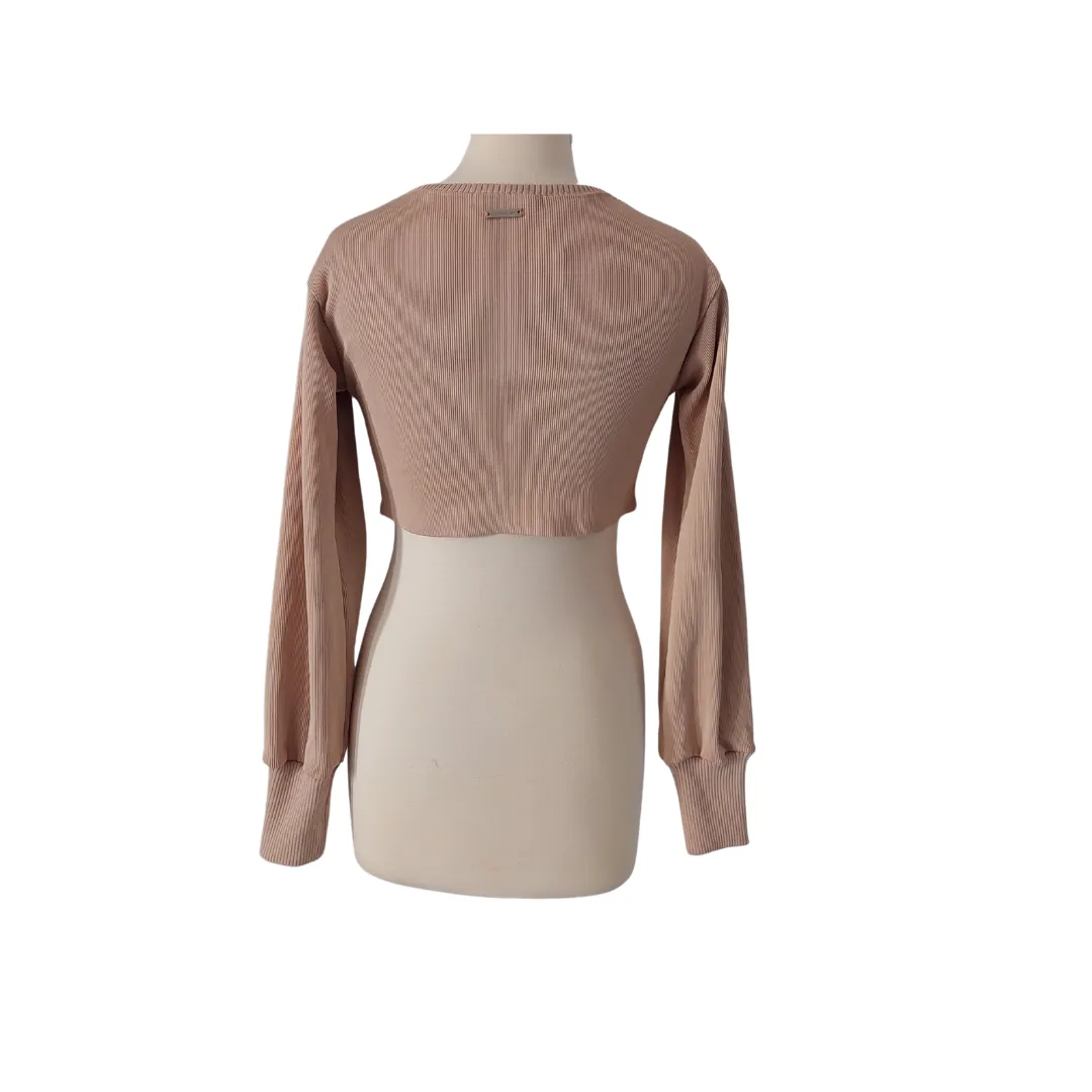 Manière De Voir Beige Cropped Sweater Top | Brand new |