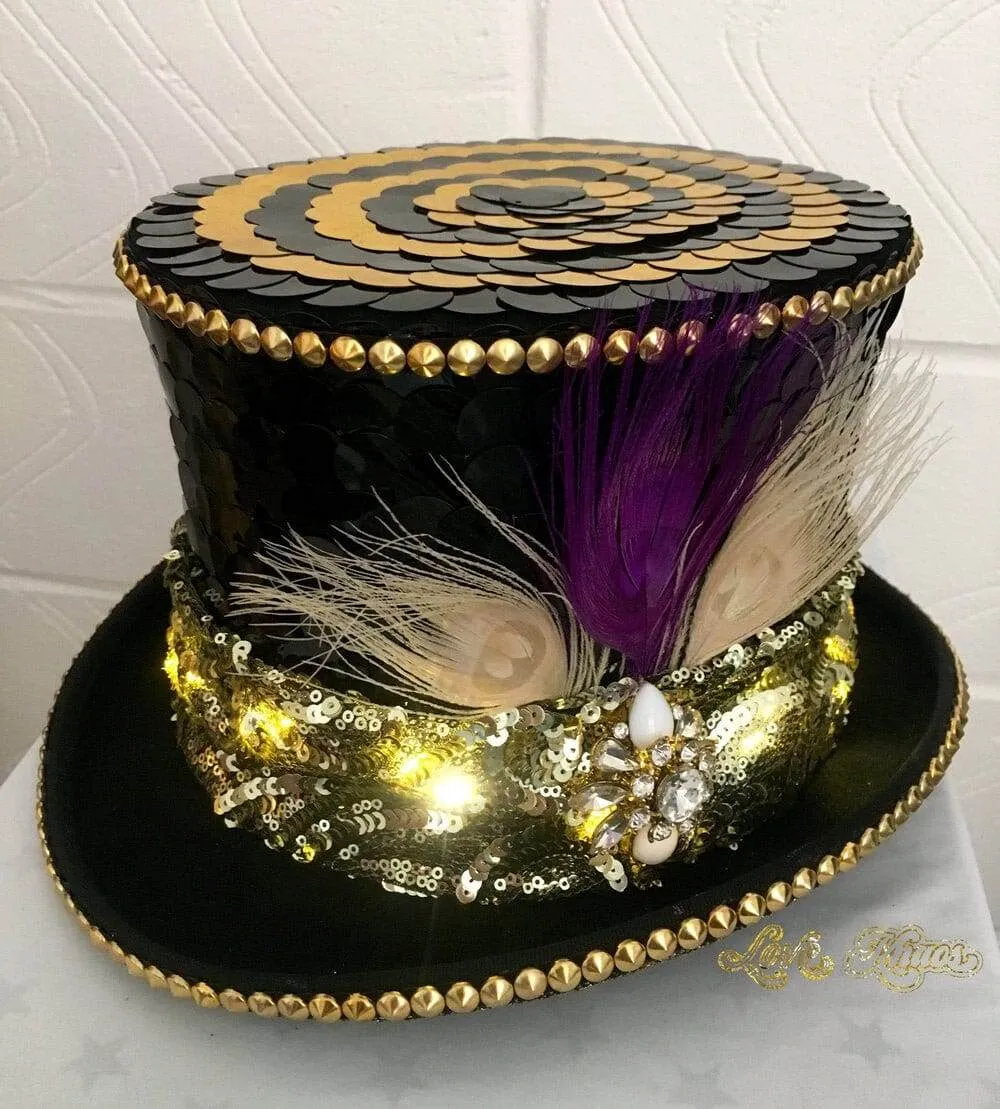 Master of Ceremonies Hat with LED Lights