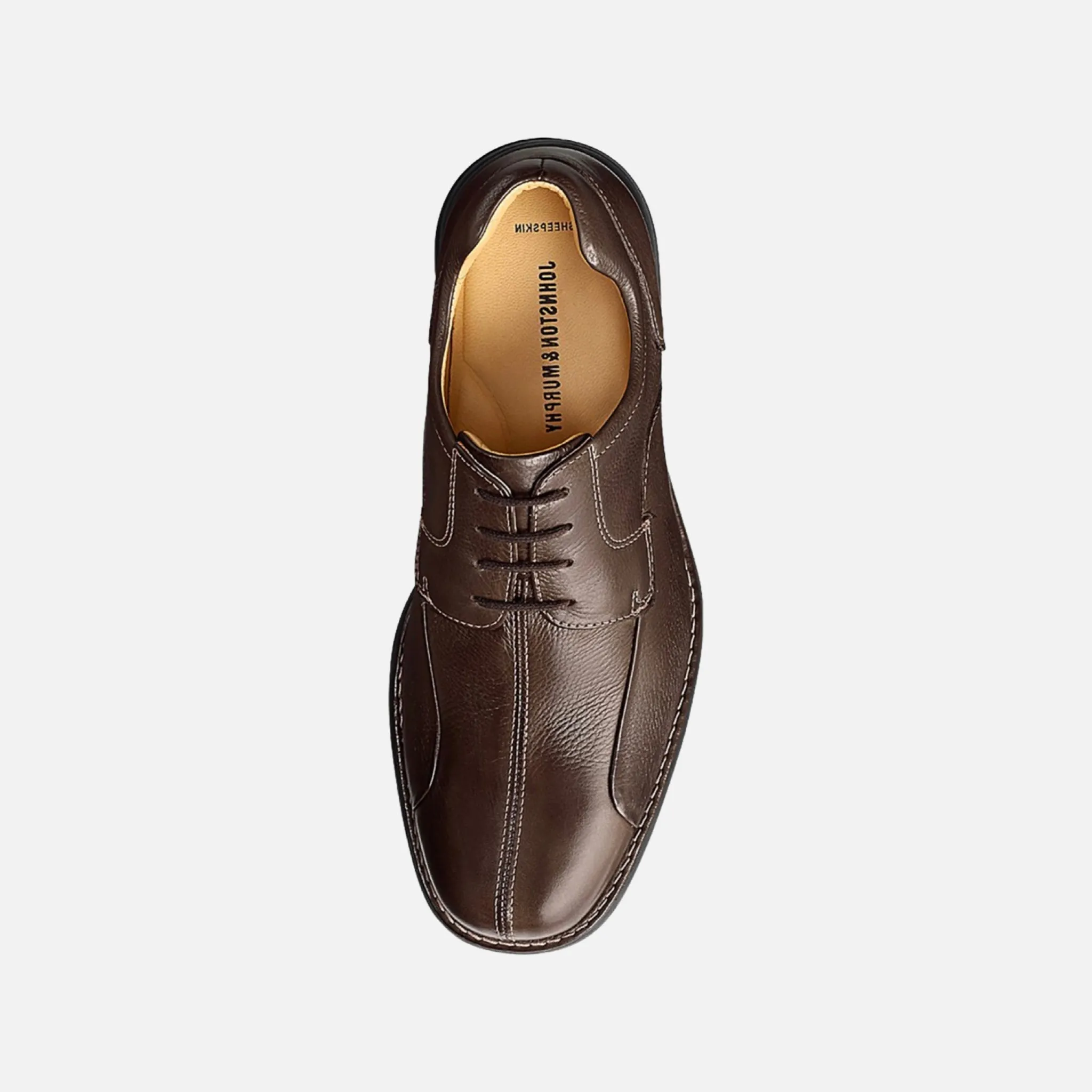 Men's Brown Bicycle Toe "Shuler" Shoe by Johnston & Murphy