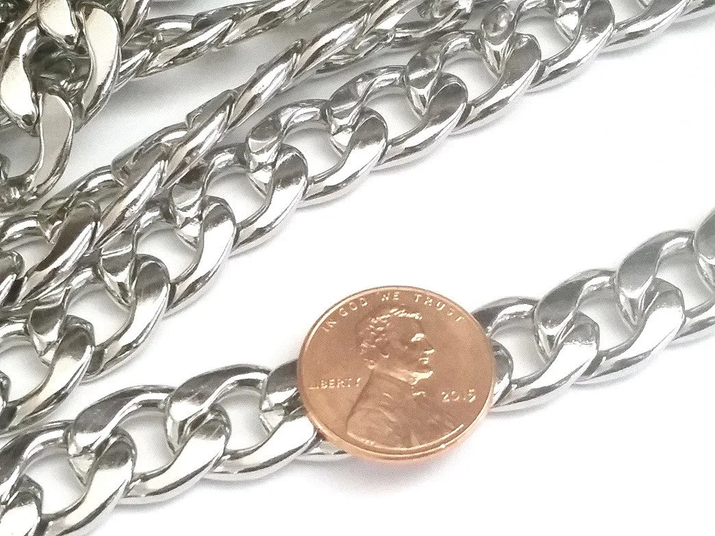 Mens Jewelry Chain, Stainless Steel Jewelry Chain for Men, Heavy Jewelry Chain, Bulk Chain, Non Tarnish, 15x12x3mm, 6 to 36 inches, #1931