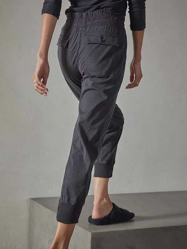 Mixed Media Pant in French Navy