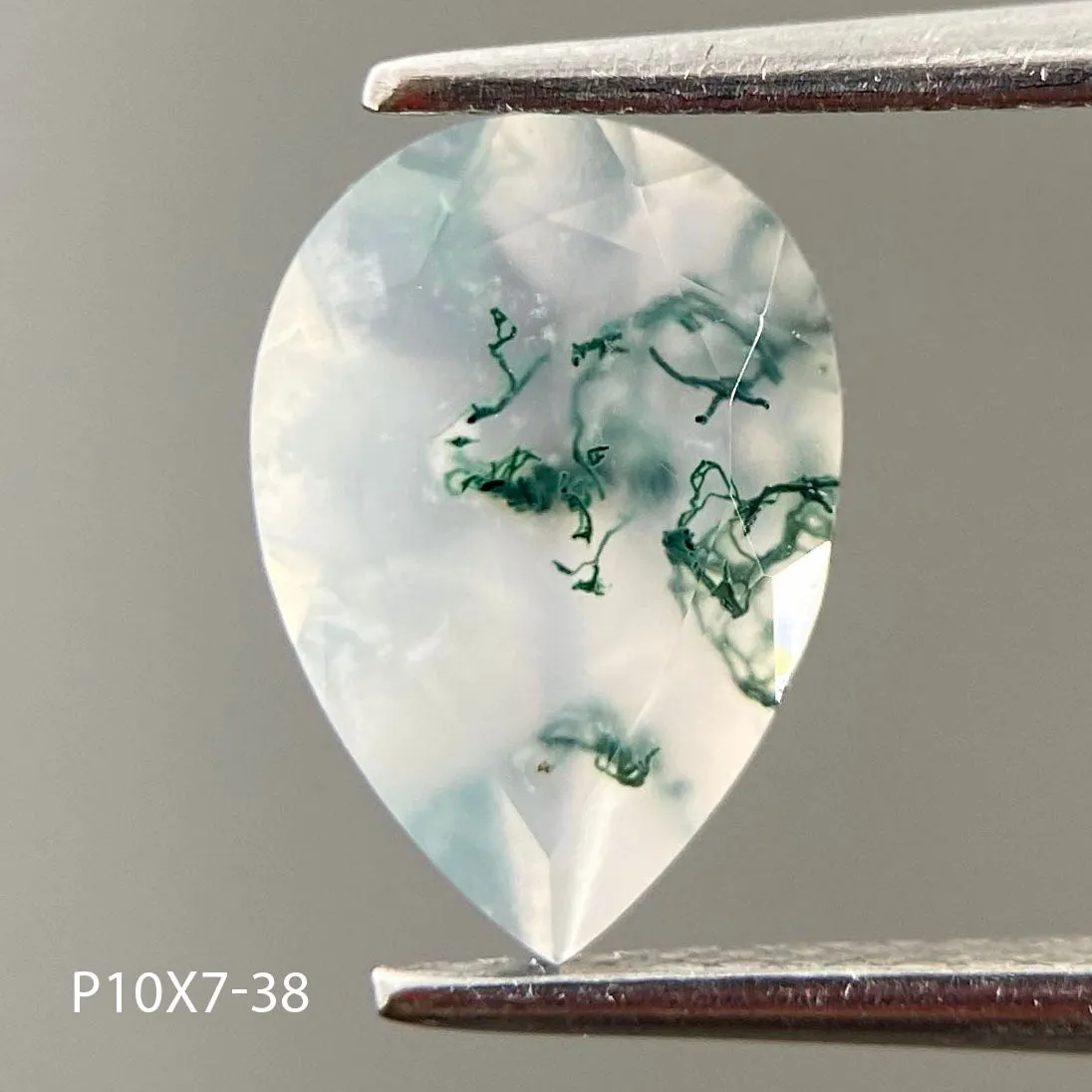 Moss agate | pear cut 10x7 mm - choose yours