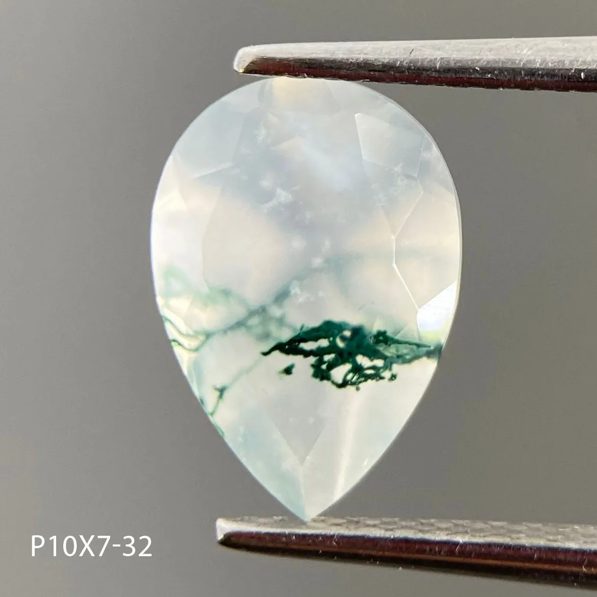 Moss agate | pear cut 10x7 mm - choose yours