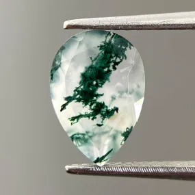 Moss agate | pear cut 10x7 mm - choose yours