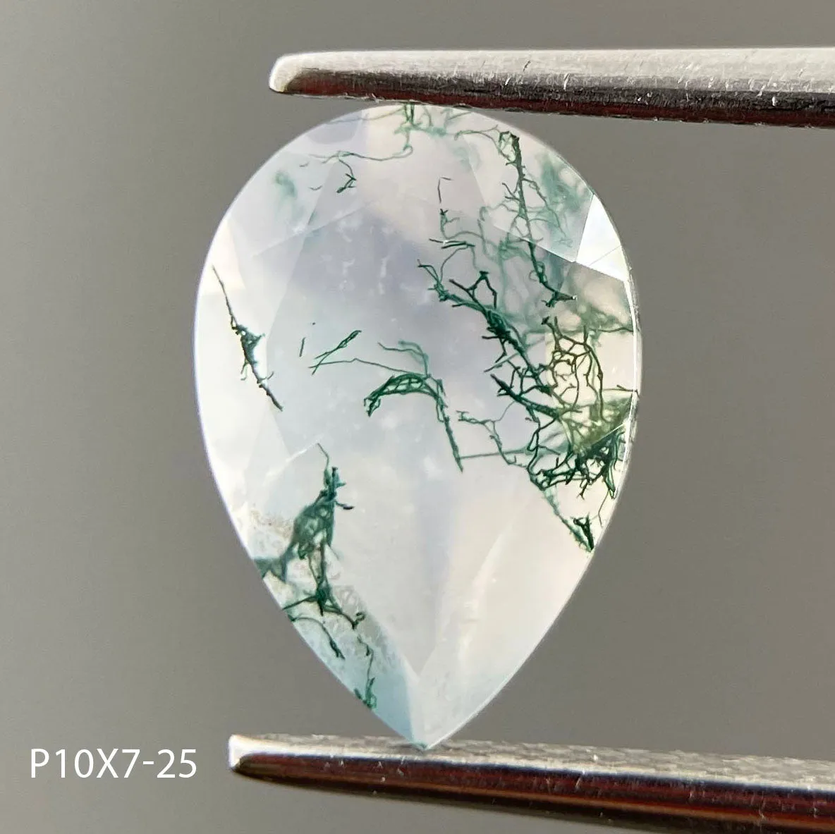 Moss agate | pear cut 10x7 mm - choose yours