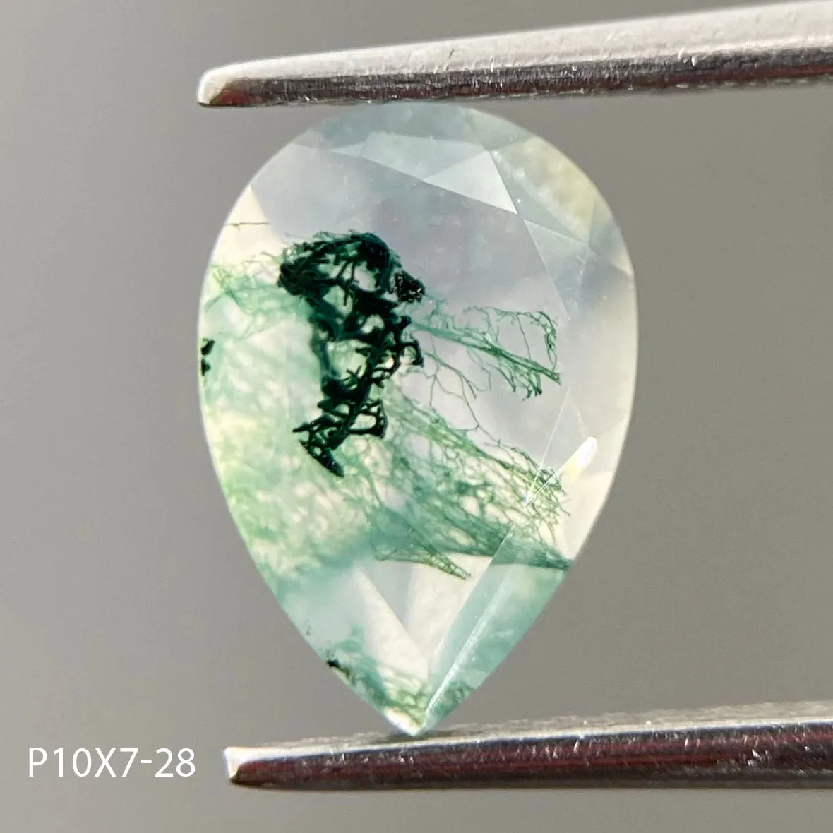 Moss agate | pear cut 10x7 mm - choose yours