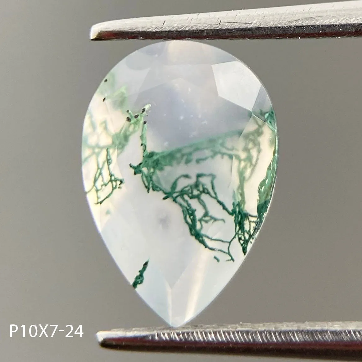 Moss agate | pear cut 10x7 mm - choose yours