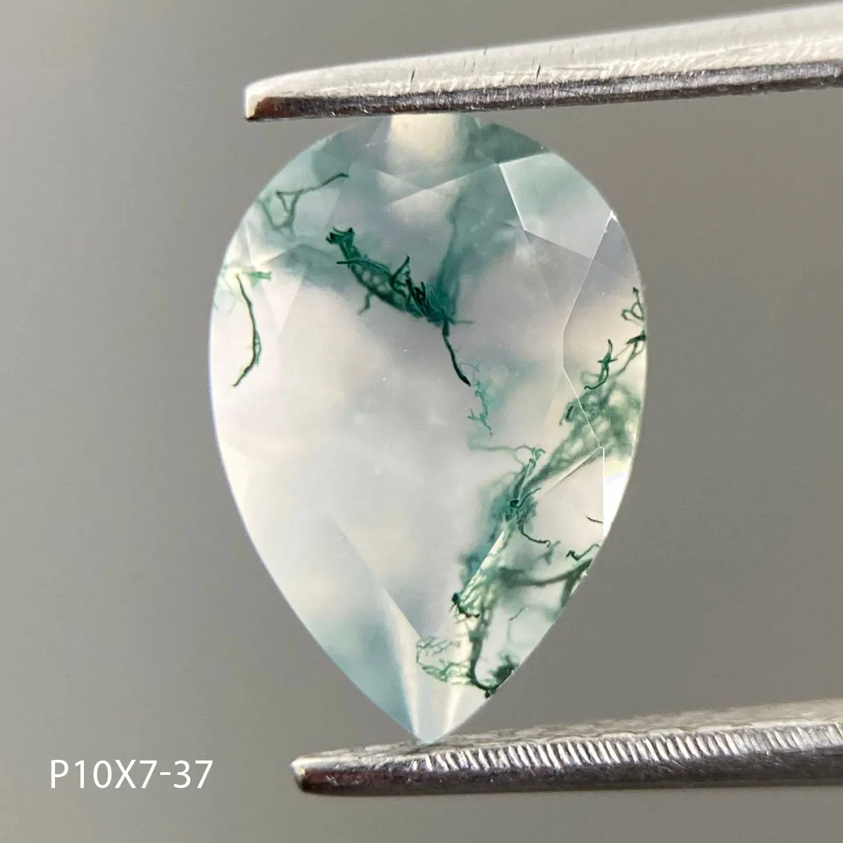 Moss agate | pear cut 10x7 mm - choose yours