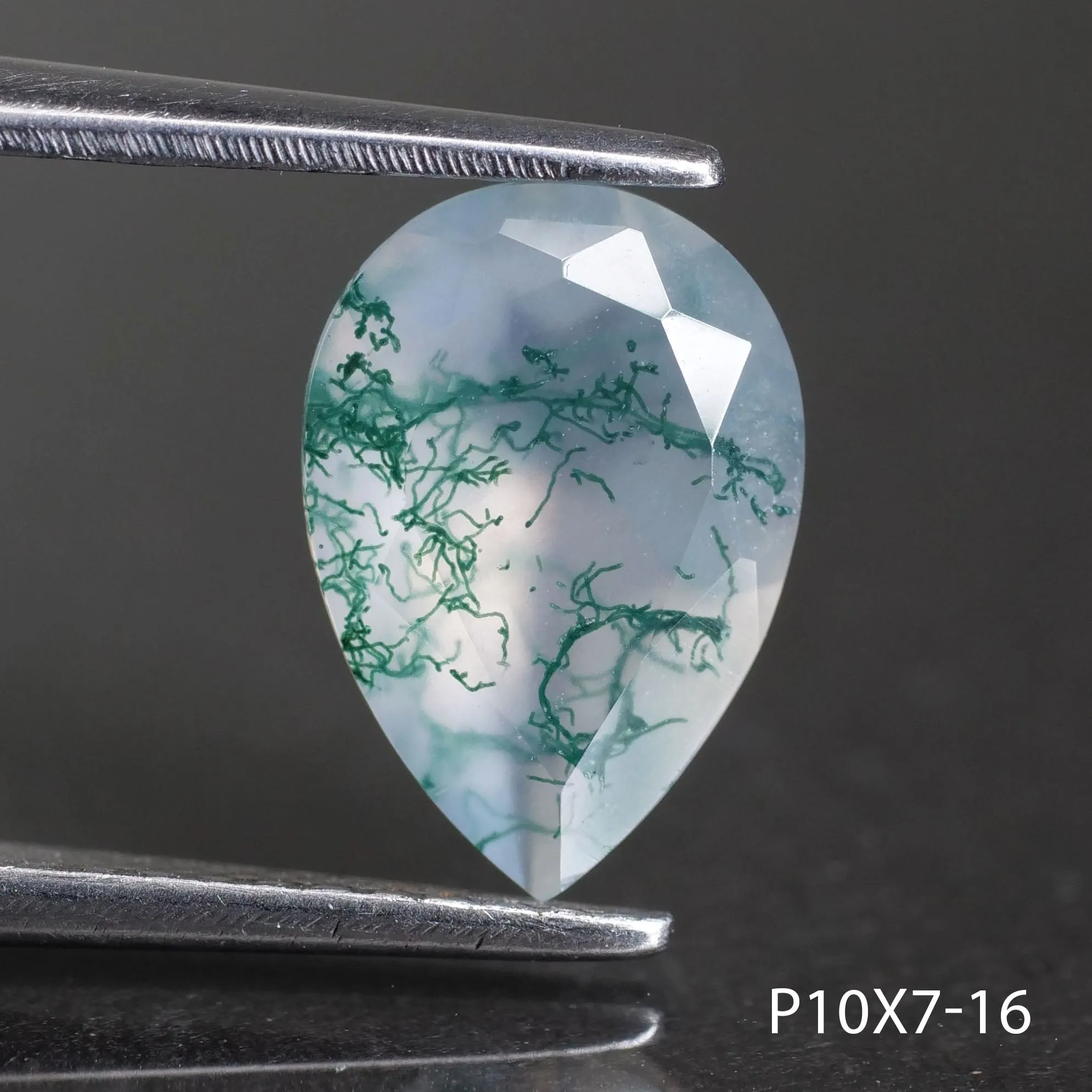 Moss agate | pear cut 10x7 mm - choose yours