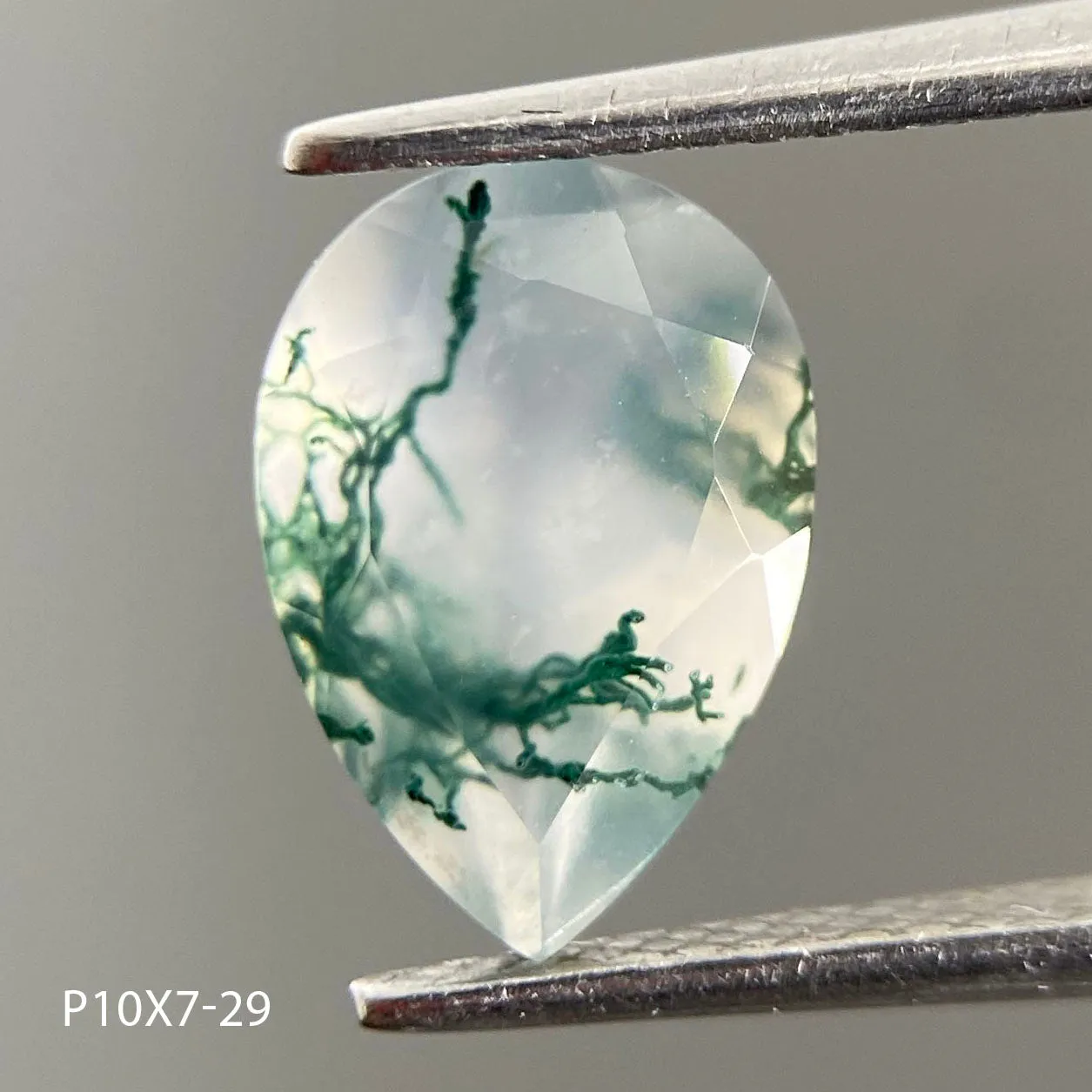 Moss agate | pear cut 10x7 mm - choose yours