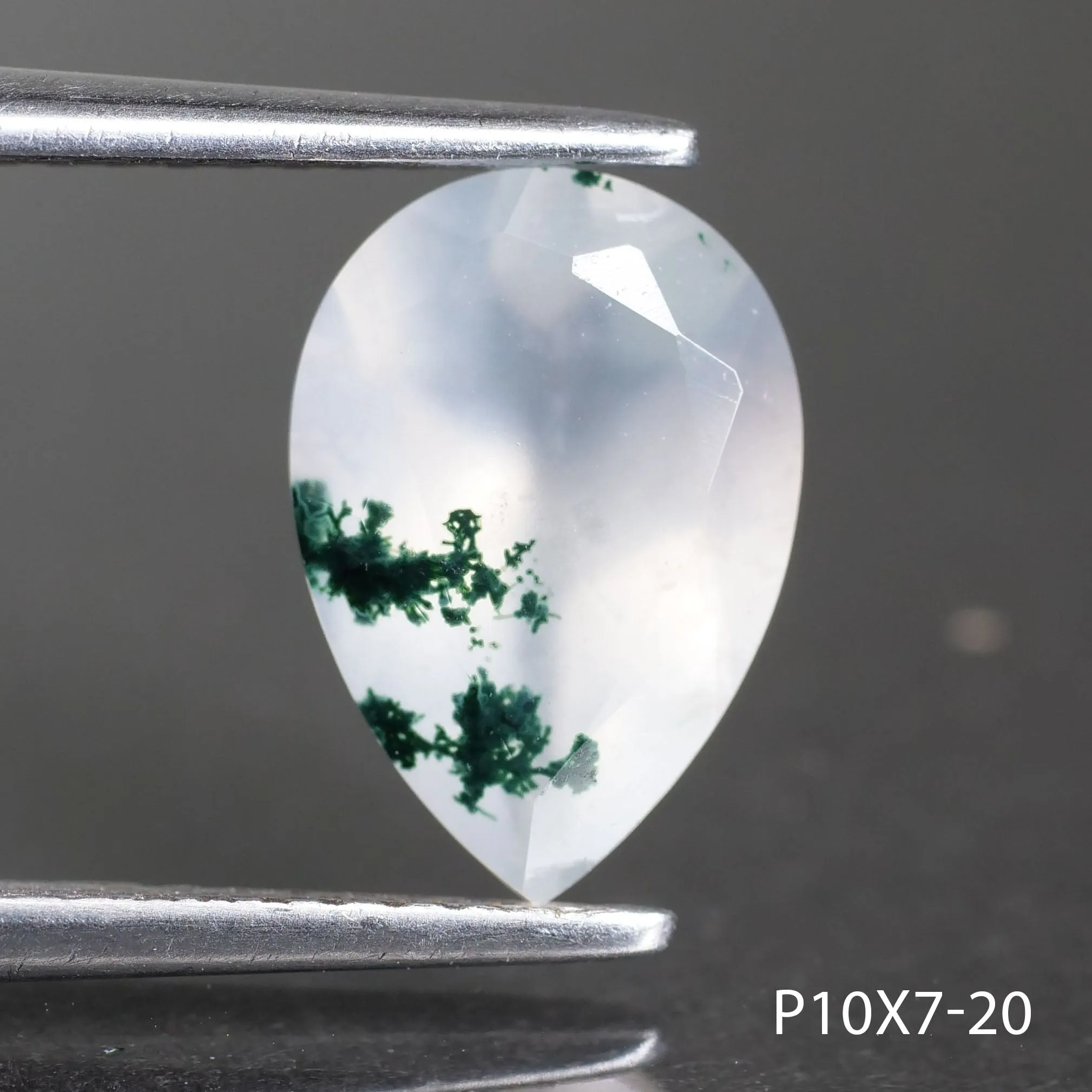 Moss agate | pear cut 10x7 mm - choose yours