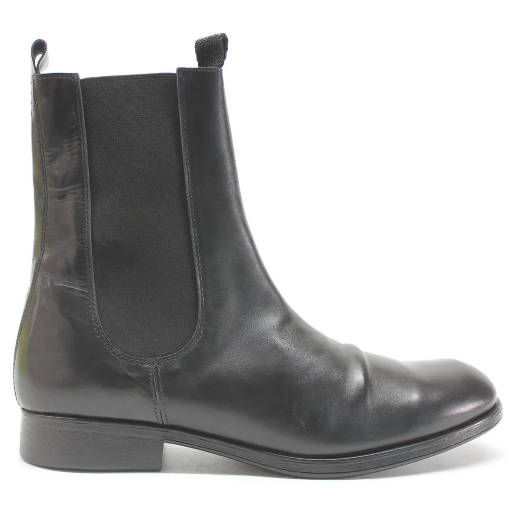 Moze798Fly Leather Unisex Chelsea Ankle Boots