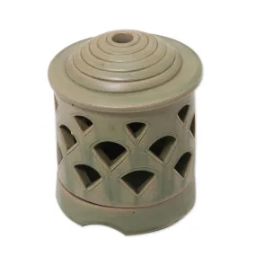 Novica Cupola Light Ceramic Tealight Candleholder