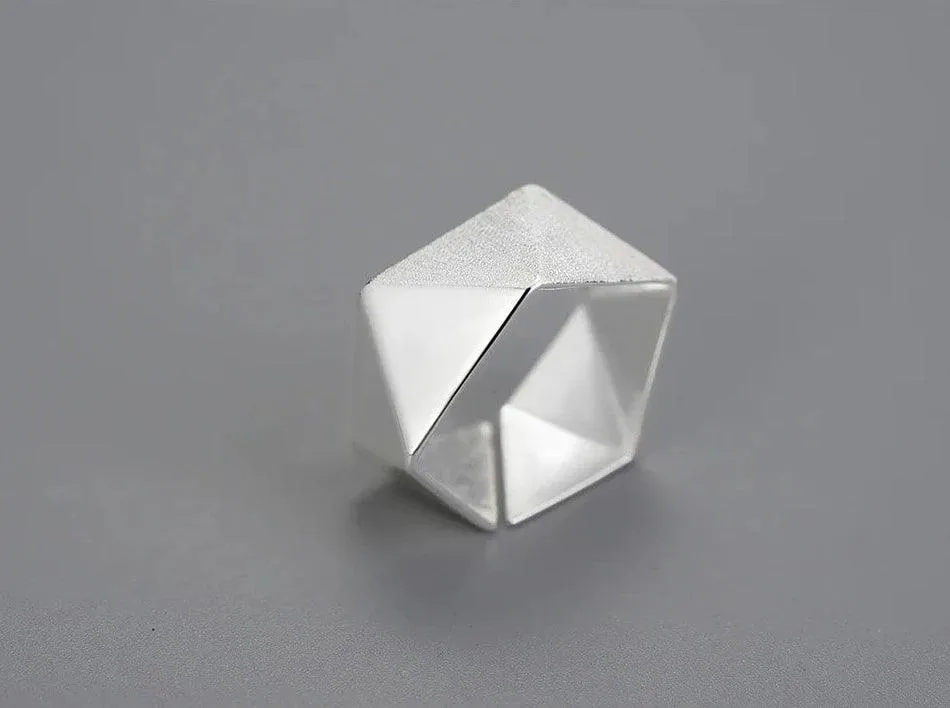 Origami LFJD0155 Finger Ring Charm Jewelry - 925 Sterling Silver